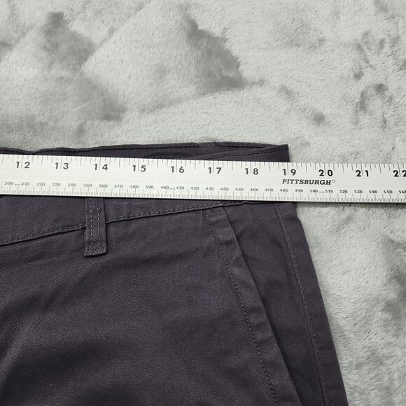 NEW Hawks Bay Pants Mens 38/32 Gray Charcoal Chino Stretch Twill Straight Slim - Picture 10 of 14